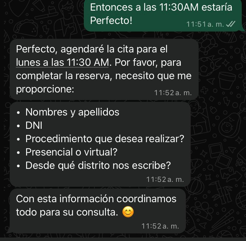 Clinica de medicina estetica - agente IA Instagram y recordatorios WhatsApp Peru